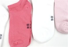 Name It bright white/parfait pink/camellia rose footie strømper (6-pak)